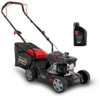 Scheppach – Tondeuse thermique 132 cm³ 42 cm de coupe – Bac de ramassage 50L – Réglage hauteur de coupe – 58112169953