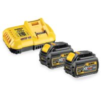 Dewalt – Pack énergie XR Flexvolt 2x 18V/54V 6Ah – Chargeur rapide DCB118 – Autonomie prolongée – Compatible outils électroportatifs