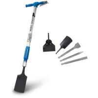 Scheppach Bêche pneumatique Aero²Spade - 27Joules - 6,3 bar - Consommation d'air 280 L/min - Poignée en caoutchouc anti-vibrations - Lame de bêche forgée, Burins, Pointerolle et Grattoir inclus