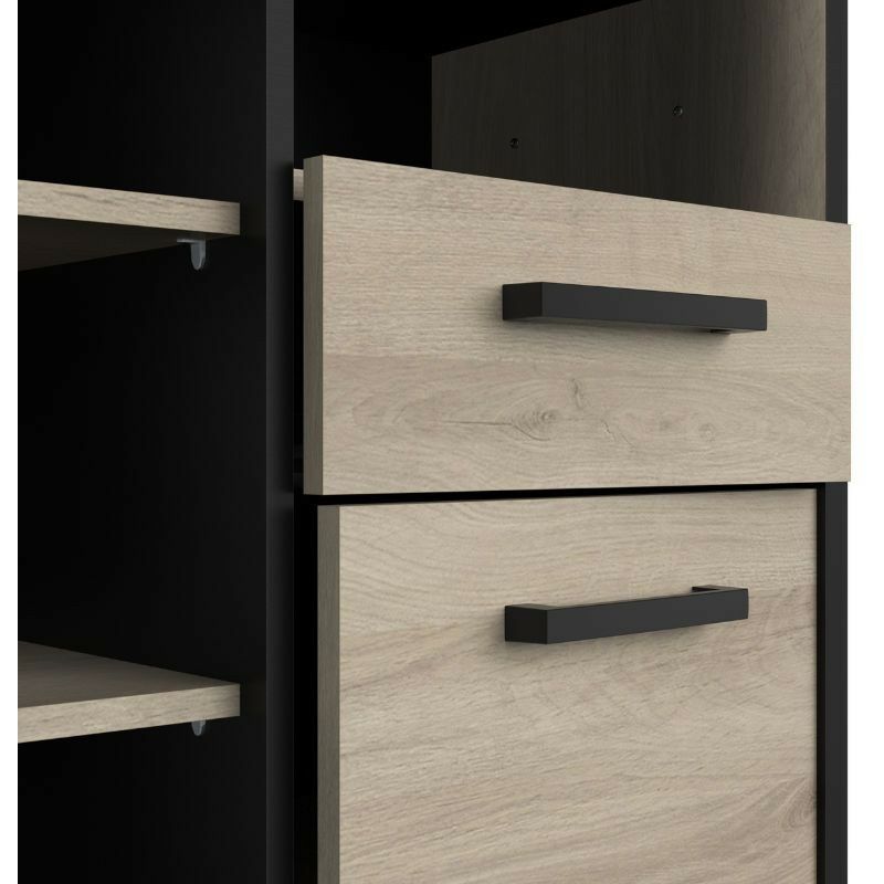 Mueble Auxiliar Industriale Con Ruedas Para Cocina Roble Krokberg Y Negro  88x72cm con Ofertas en Carrefour