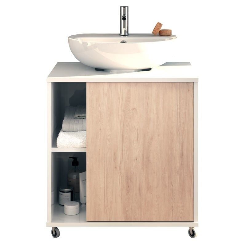 Sintra Mueble para Tapar Pie de Lavabo, Aglomerado de partículas y melamina de Alta Densidad, 64 x 5