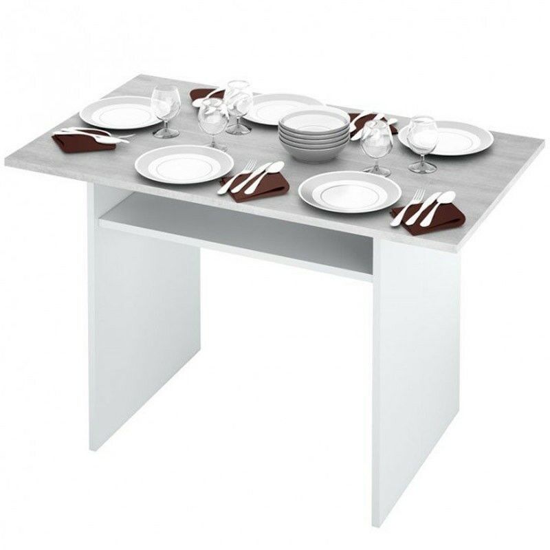 Muebles Cocina Blancos Y Gris Moderno (3 Armarios + Carrito Microondas + Mesa  Plegable) con Ofertas en Carrefour