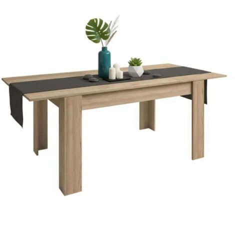 Mesa Extensible Basic en color Naturale 141x77x91 cm Comedor Moderno (1/5)