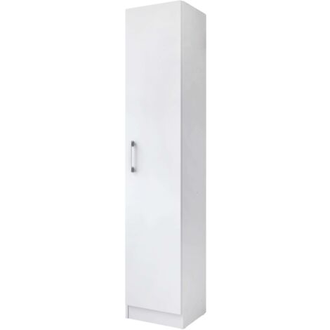 Armario Auxiliar Multiusos Alto Puerta Abatible Color Blanco 35x170 cm