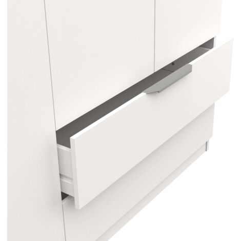 Armario Grande Dormitorio 8p 2c Estilo Moderno Color Blanco Mate 203x157 cm