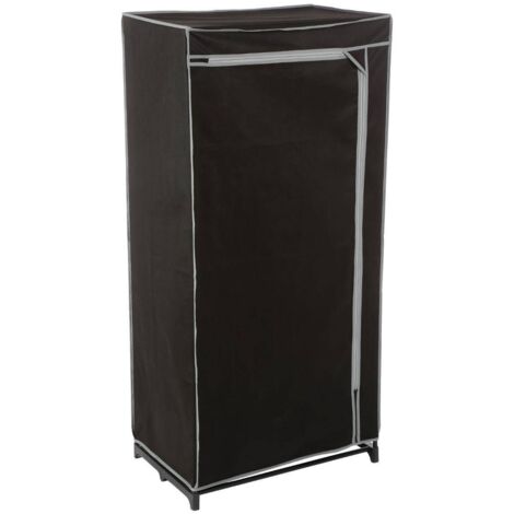 Armario Auxiliar De Tela Con Barra Colgadora Color Negro 149x70 cm (1/5)