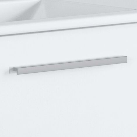Mueble de Baño Suspendido Aruba Estilo Contemporáneo en Color Blanco con 2 Cajones y Espejo 80x45x57 cm (Sin Lavabo)