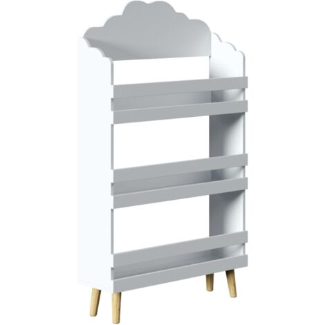 Librería Estantería Douceur 3 Estantes Dormitorio Infantil Muebles Infantiles Color Blanco 58x100x18 cm