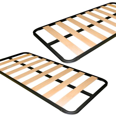 Pack 2 Somieres Balda Fina, Tubo de acero 30x30 mm, Refuerzo central, Laminas de Chopo (SIN PATAS, 90X180 y 90X190 cm)
