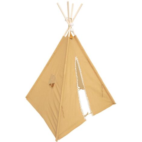 Tipi para niños Wapi algodón y álamo - amarillo ocre - Atmosphera créateur d'intérieur