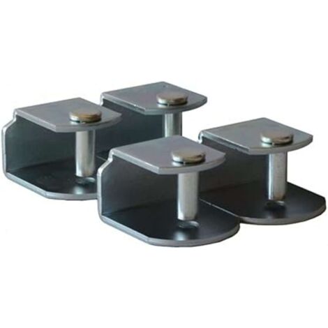 Pack 4 Patas para Somier + 4 Abrazaderas con Forma Cilindrica en Metal (30 cm)