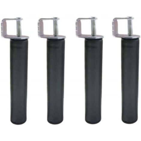 Pack 6 Patas para Somier + 6 Abrazaderas con Forma Cilindrica en Metal (40 cm)