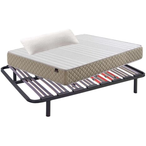 Pack Ahorro Golden Descanso Completo 150x190 cm (colchón + Somier Multiláminas + Patas + Almohada) (1/5)