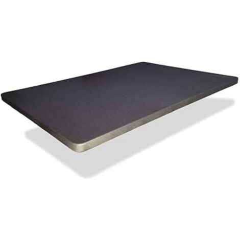 Base Tapizada Gris Marengo 5 Refuerzos Transversales, Tubo 40x30 mm, Tejido 3D Transpirable, 6cm Grosor (90x180, Sin Patas)