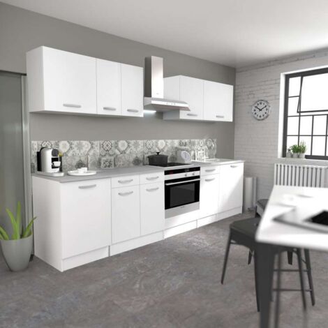 Cocina Completa Eko Estilo Contemporáneo en Color Blanco con 5 Modulos Aereos y 6 Bajos (SIN Mueble de Campana) (1/5)