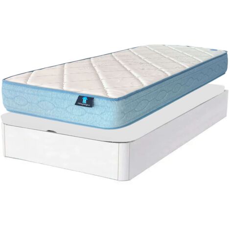 Pack de Descanso Juvenil con Canapé Sassy y Colchón Juvenil en Color Blanco 90x190 cm