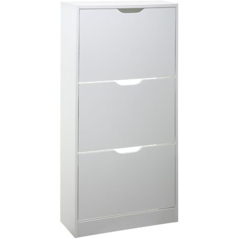 Mueble Recibidor Zapatero Multiestancia 3 cajones Capacidad hasta 18 pares Color Blanco 60 cm