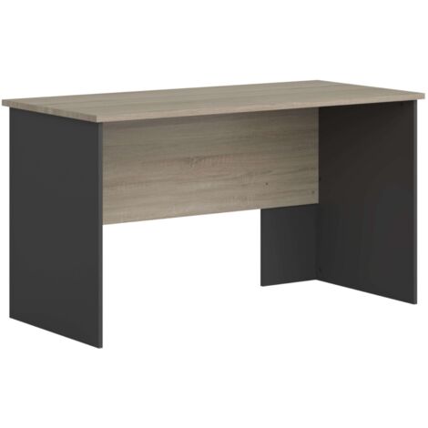 Mesa de Escritorio Oficina Nibis Estilo Industrial Color Roble Sonoma y Gris Antracita 140 cm