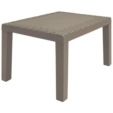 Mesa de Centro Jack para Exterior Estilo Moderno en Color Marrón Fija Fabricada en Polipropileno 46x59 cm