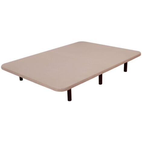 Base tapizada Estructura Acero con Tubo 40x30 con Refuerzos centrales con Tablero de DM Color Beige (90x190 cm, con Patas)