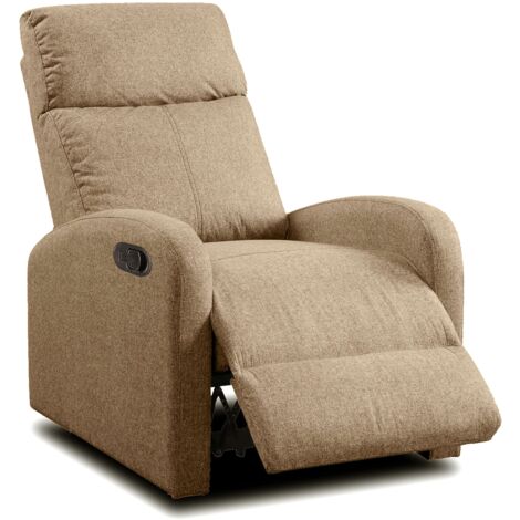 Sillón Reclinable Chill de Sala Estilo Moderno en color Marrón con