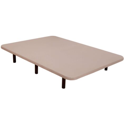 Base Tapizada para Dormitorio 3D Estilo Contemporáneo en Color Beige con 5 Refuerzos Trasversales 135x180 cm (CON 6 Patas) (1/5)