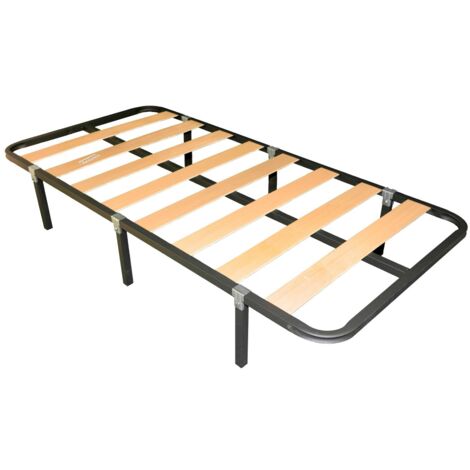 Somier 90x190 cm con 6 Patas, de Tubo acerado 30x30 mm con Refuerzo Central láminas de chopo y Pintura Metalizada