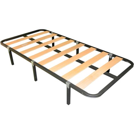 Somier 90x180 cm con 6 Patas, de Tubo acerado 30x30 mm con Refuerzo Central láminas de chopo y Pintura Metalizada