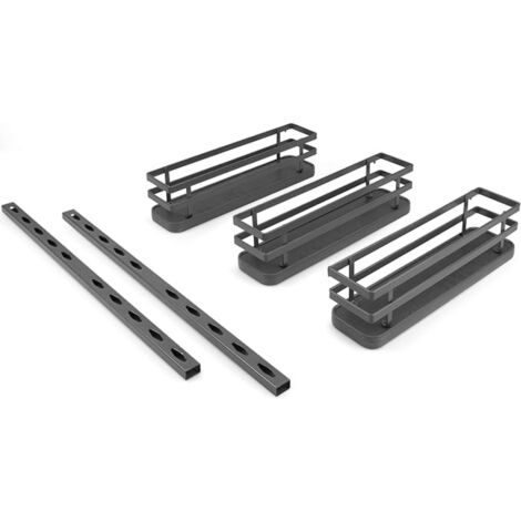 Emuca Estante de especias de pared gris antracita 54,6 cm (1/5)