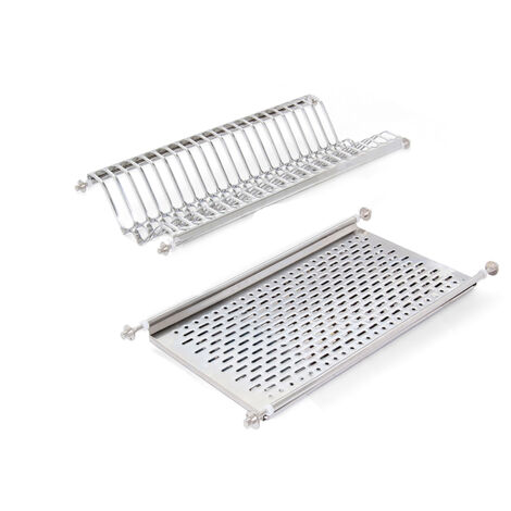 Emuca Escurreplatos para módulos altos, módulo 600mm, Acero inoxidable