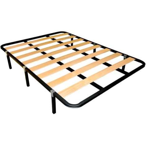 Somier 135x190 cm con 6 Patas, de Tubo acerado 30x30 mm con Refuerzo Central láminas de chopo y Pintura Metalizada