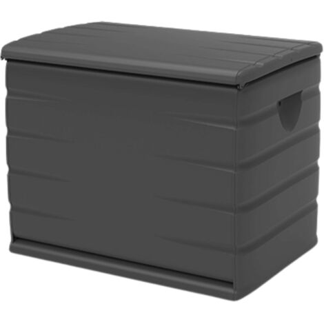 Baúl de Almacenaje para Jardín Capacidad 260L, Baúl de Resina, Terraza o Balcón Space-Saver Negro 80x61x53 cm (1/5)