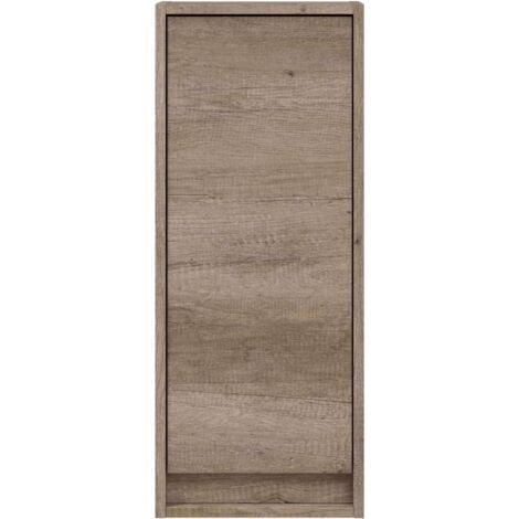 Columna de baño, lavabo, de pared, color nordik, tirador integrado, diseño moderno, mueble auxiliar, baño pequeño, 30x26x74 cm