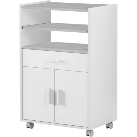 Mueble microondas Plutón bufe cocina aparador estilo moderno 59x40x92 cm