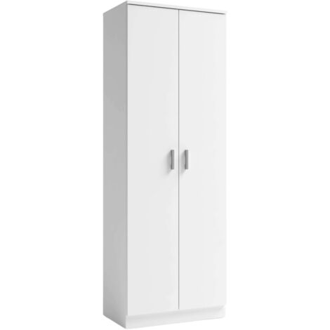 Mueble Zapatero Recibidor Armario Auxiliar Blanco 2 Puertas 6 Estantes 60cm
