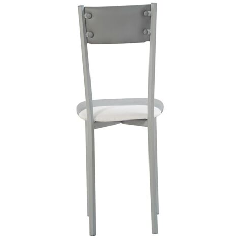 Silla de cocina color gris metal y poliuretano 89x40x45