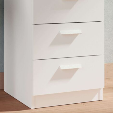 Sinfonier 6 cajones Teb habitacion juvenil dormitorio matrimonio moderno color blanco 110x40x40 cm (Blanco)