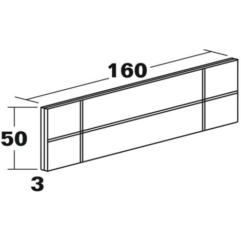 Cabecero Nova habitacion Matrimonio Dormitorio Estilo Moderno Color Blanco (Mate) 160x50 cm