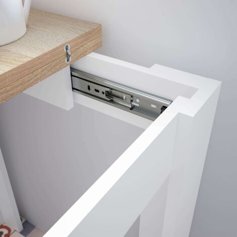 Mesa de comedor cuadrada Livre Blanco Artik (Blanco Mate) - Roble Canadian Medidacerrada:67cmMedidaabierta:134cm (ancho) x 79cm (alto) - Blanco Artik (Blanco Mate) - Roble Canadian
