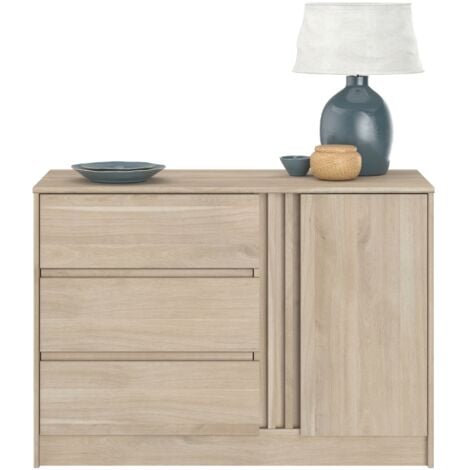 Cómoda dormitorio matrimonio color roble japones 3c 1p