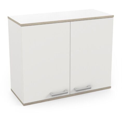 Cocina modular completa blanco mate y roble