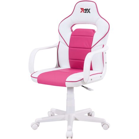Silla gamer Vanellope Color Blanco y rosa Estilo gamer (1/5)
