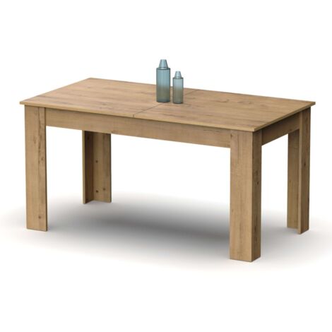 Mesa de Salón Comedor extensible Color Roble Gold 140-195x80x77 cm