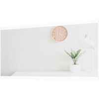Espejo Alice para Pared de Melamina en Color Blanco con Moldura y Herraje Incluido 97x51x2 cm