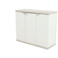 Medio Armario de 3 Puertas 105 cm Titanium Plastiken Beige