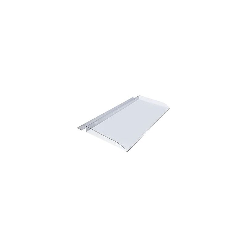 Pensilina trasparente 50x120 cm copertura in policarbonato solido                               3,5 mm                                                                                         Retro sup
