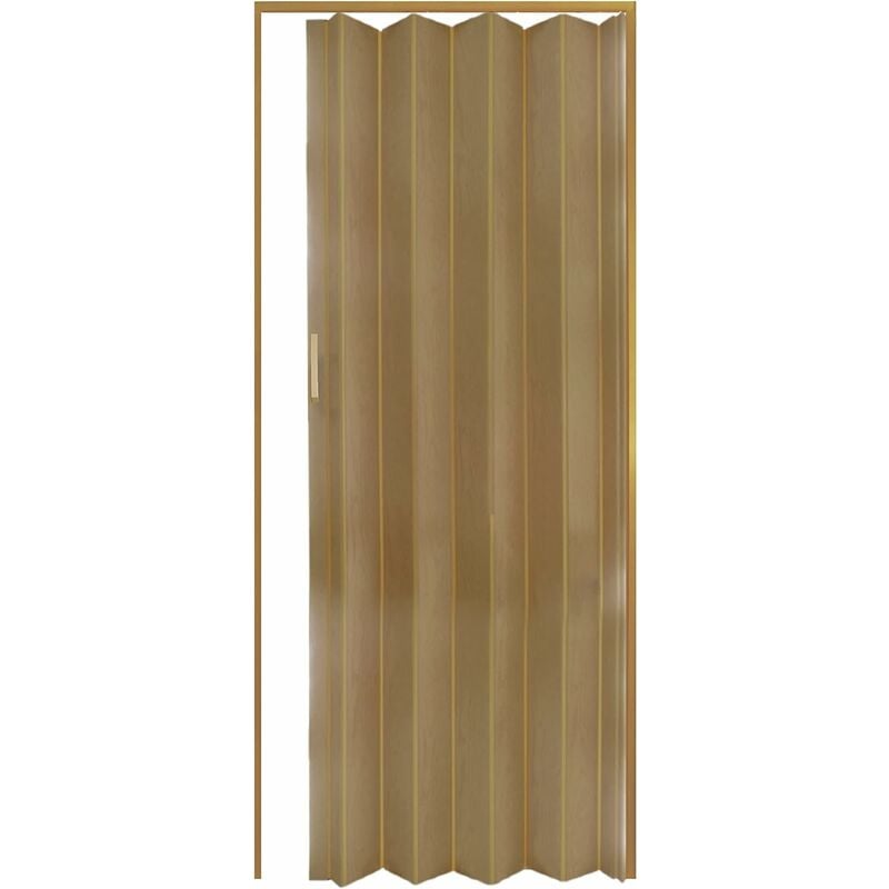 King Home Porta A Soffietto in PVC con maniglia in plastica e chiusura  magnetica noce 82x214h cn