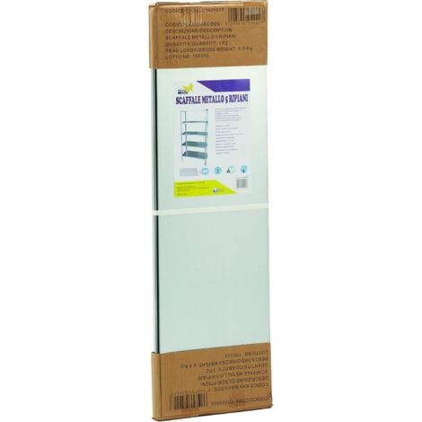 Garden Friend Scaffale in metallo a 5 ripiani, 50 kg per ripiano,  H 187 x L 100 x P 30 cm