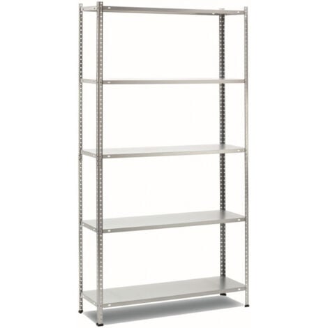 Garden Friend Scaffale in metallo a 5 ripiani, 50 kg per ripiano,  H 187 x L 100 x P 30 cm
