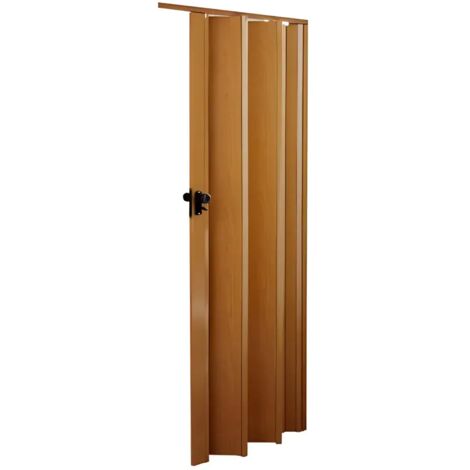 Porta a Soffietto Deluxe Noce 85x214H cm in PVC Pannello Doppio